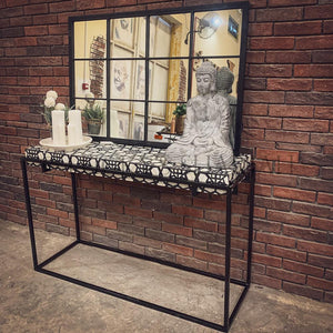 Celestial black and white bone inlay console table | Lucky Furniture & Handicrafts.