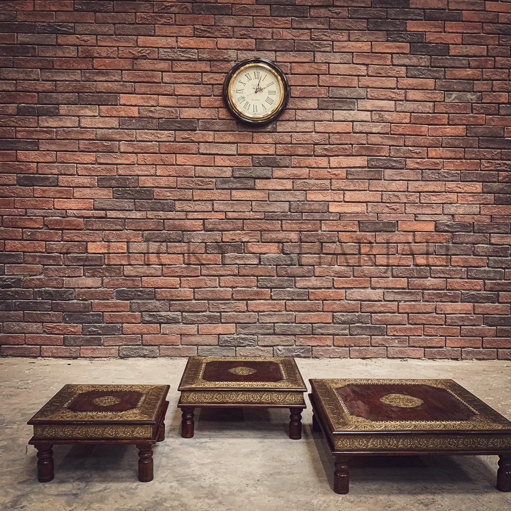 Bajot Table with brass inlay | Lucky Furniture & Handicrafts.
