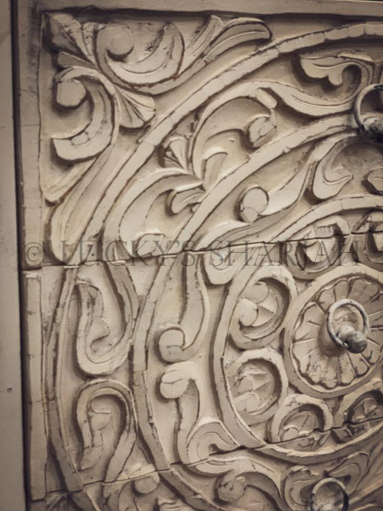 Carved Design Tv Stand 3 draw 1 door | Lucky Furniture & Handicrafts.