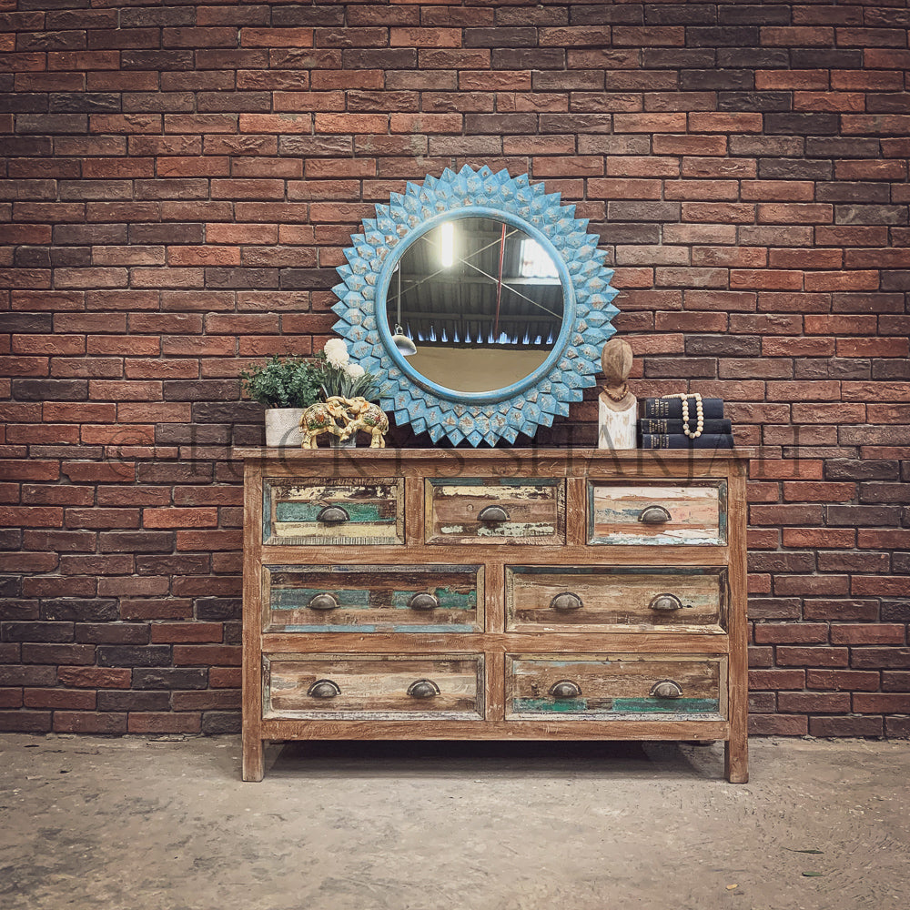 Recycle Design 7 draw chest | Lucky Furniture & Handicrafts.