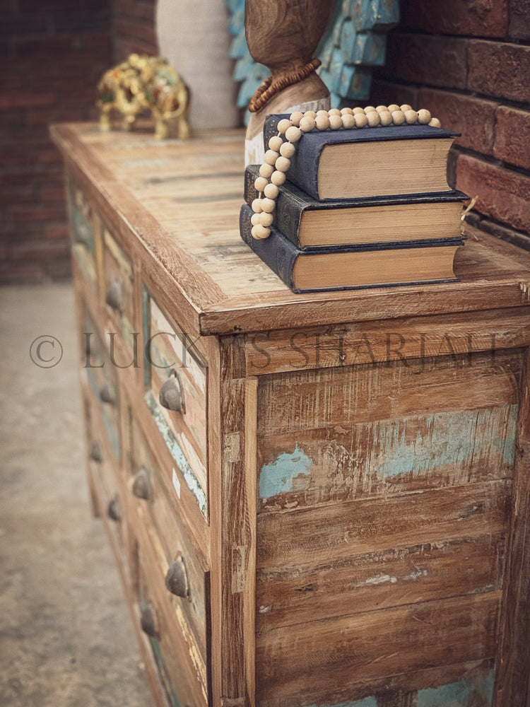 Recycle Design 7 draw chest | Lucky Furniture & Handicrafts.