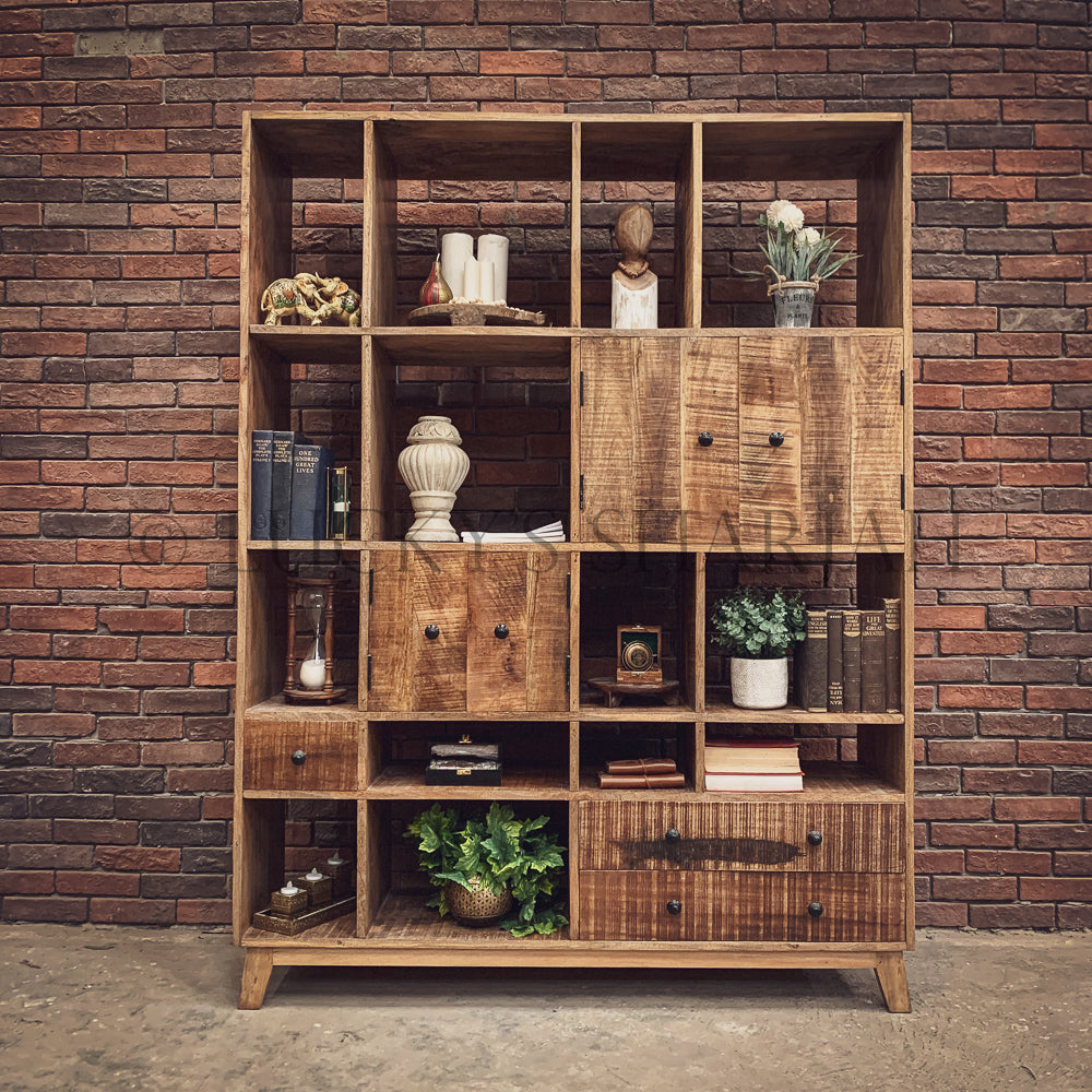 Sectional Organization Bookshelf Cabinet Mango wood | Lucky Furniture & Handicrafts.