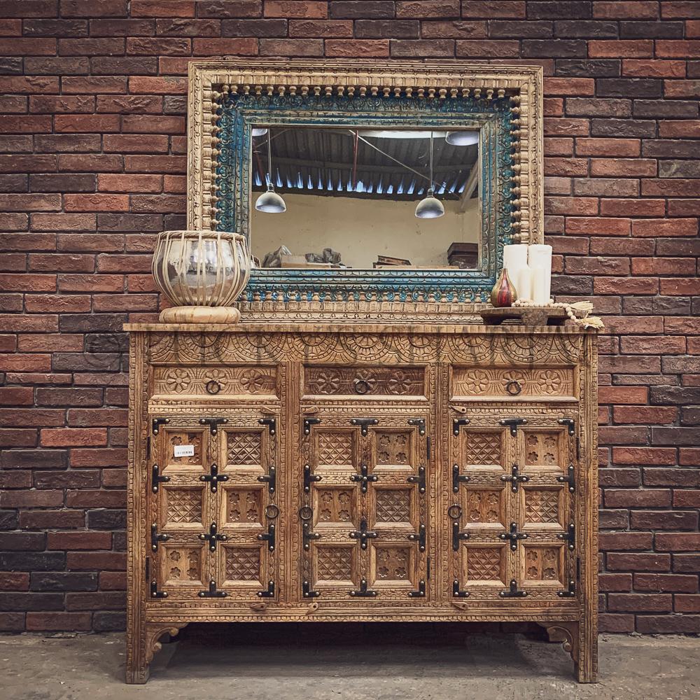 Carved Lattoo Mirror Frame | Lucky Furniture & Handicrafts.