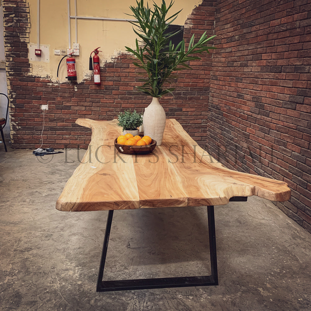 RAW Live edge dining table | Lucky Furniture & Handicrafts.