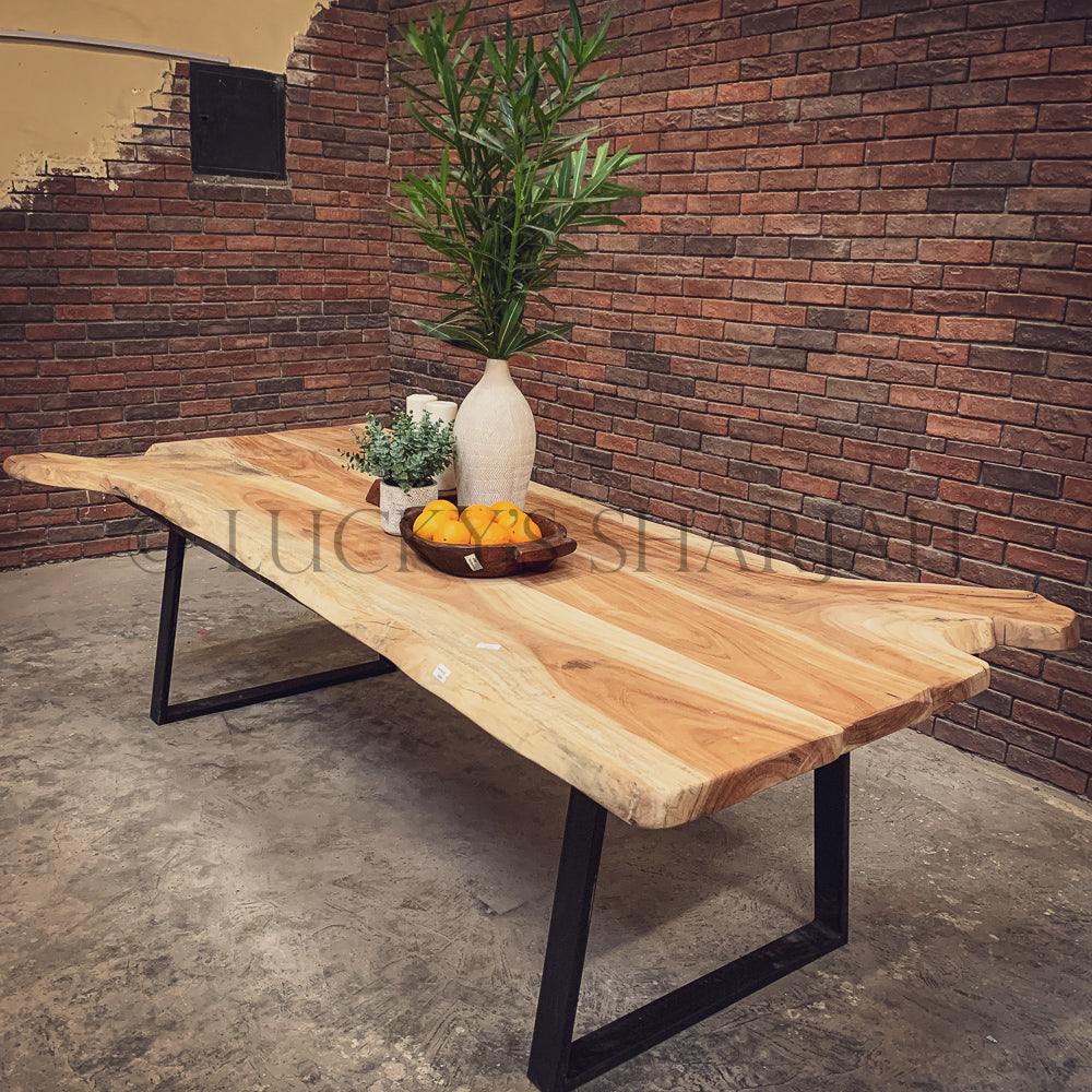 RAW Live edge dining table | Lucky Furniture & Handicrafts.