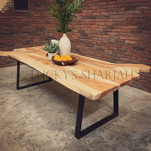 RAW Live edge dining table | Lucky Furniture & Handicrafts.
