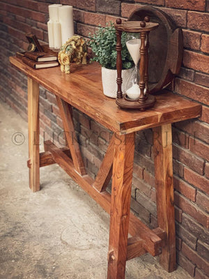 Acacia Wood Minimalist console | Lucky Furniture & Handicrafts.