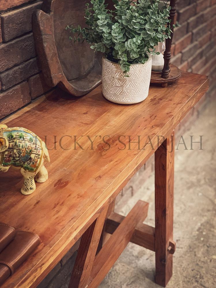 Acacia Wood Minimalist console | Lucky Furniture & Handicrafts.