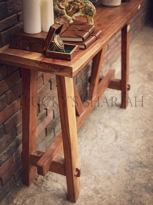 Acacia Wood Minimalist console | Lucky Furniture & Handicrafts.
