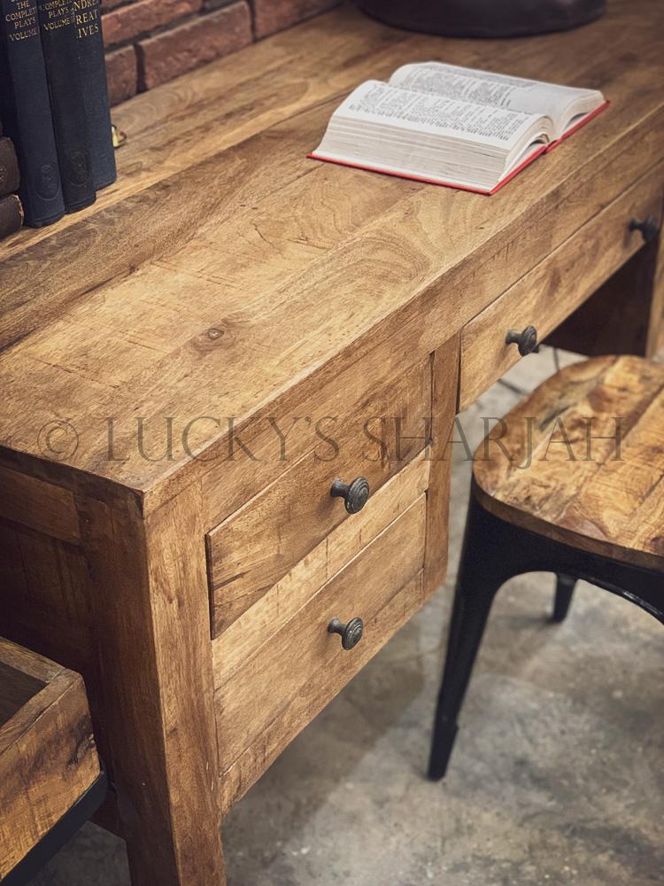Barn Style Rough Mango wood desk | Lucky Furniture & Handicrafts.