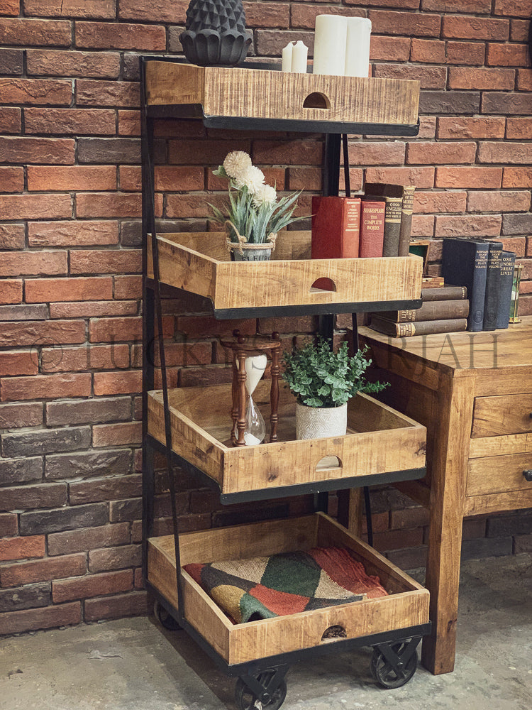 Trolley Tray Bookshelf | Lucky Furniture & Handicrafts.