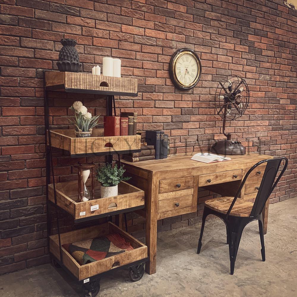 Barn Style Rough Mango wood desk | Lucky Furniture & Handicrafts.