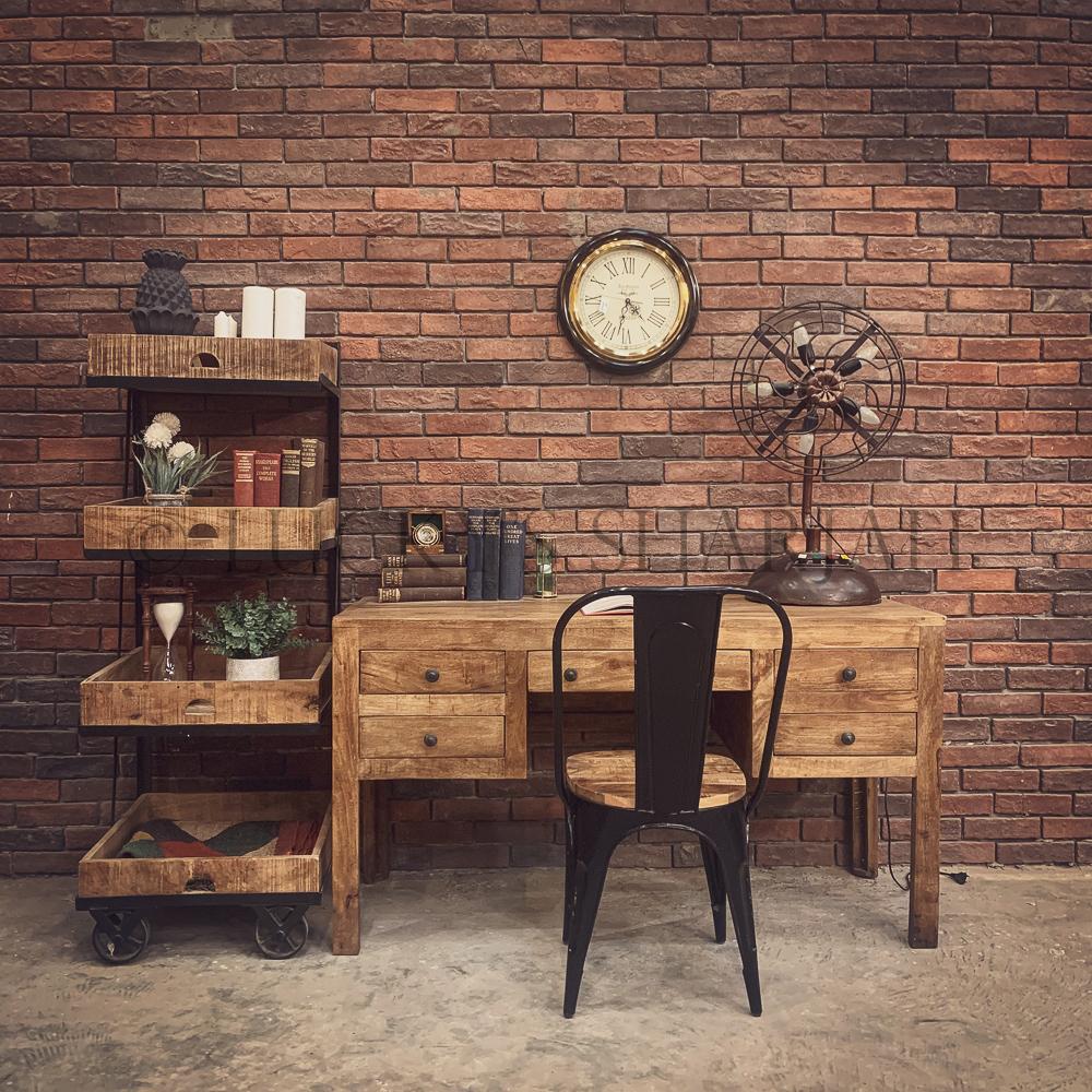 Barn Style Rough Mango wood desk | Lucky Furniture & Handicrafts.