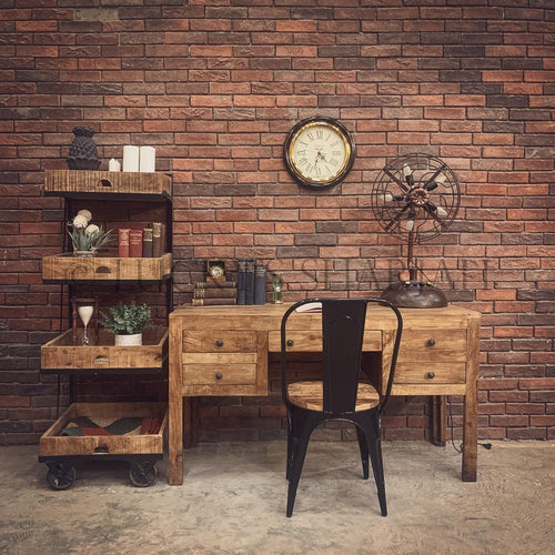 Barn Style Rough Mango wood desk | Lucky Furniture & Handicrafts.