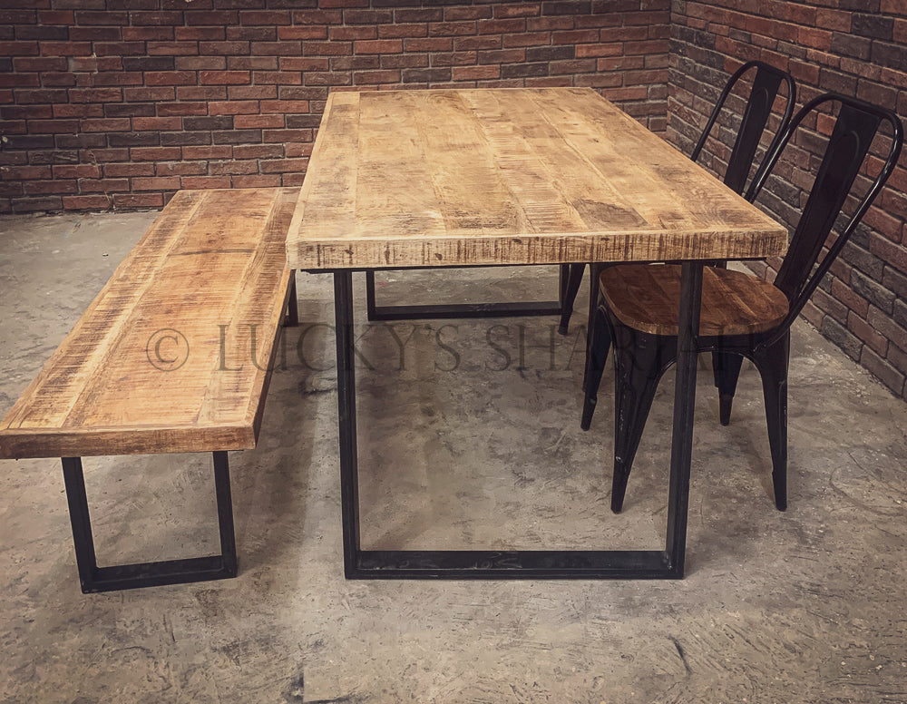 Rough Mango Table U Legs | Lucky Furniture & Handicrafts.