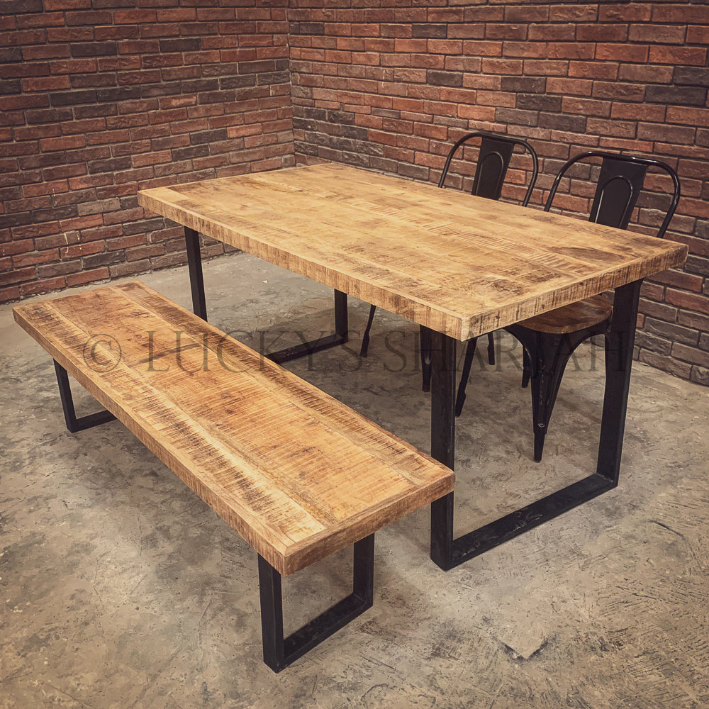 Rough Mango Table U Legs | Lucky Furniture & Handicrafts.