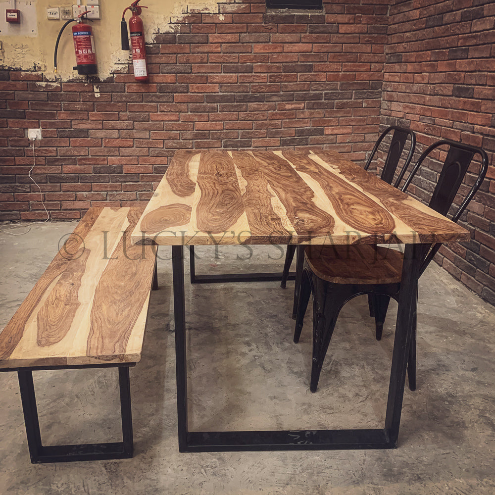 Rosewood Dining table U legs | Lucky Furniture & Handicrafts.