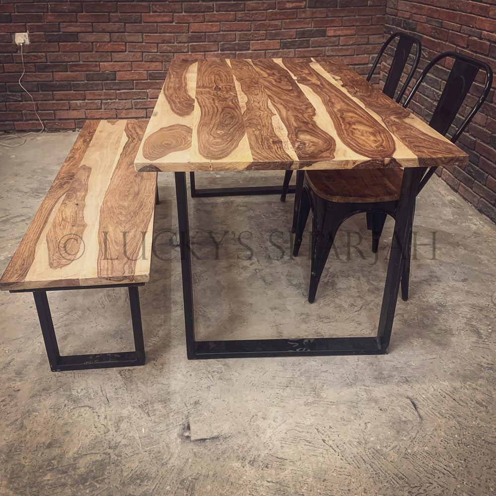 Rosewood Dining table U legs | Lucky Furniture & Handicrafts.