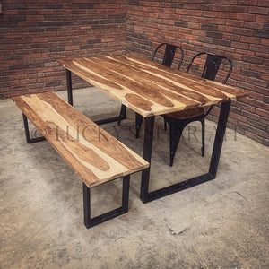 Rosewood Dining table U legs | Lucky Furniture & Handicrafts.