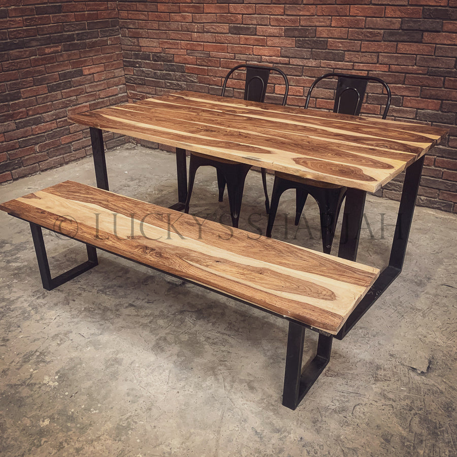 Rosewood Dining table U legs | Lucky Furniture & Handicrafts.