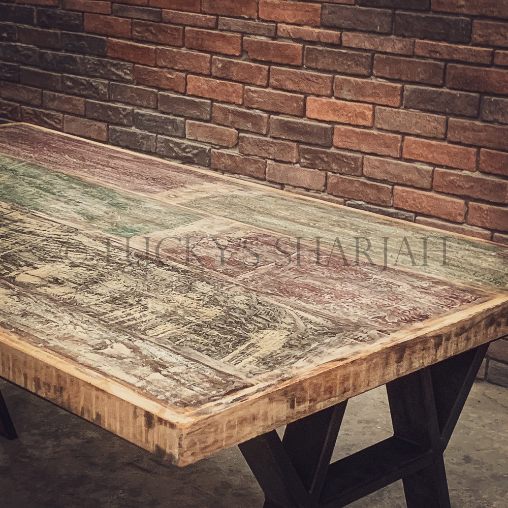 Recycle Design Y Legs Dining table | Lucky Furniture & Handicrafts.
