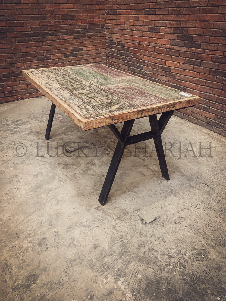 Recycle Design Y Legs Dining table | Lucky Furniture & Handicrafts.