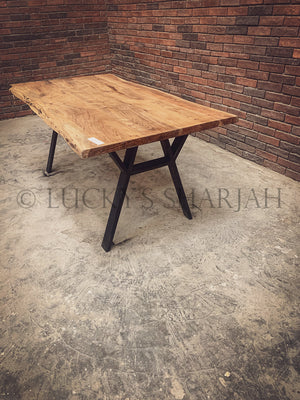 Live Edge Dining Table Y Legs | Lucky Furniture & Handicrafts.