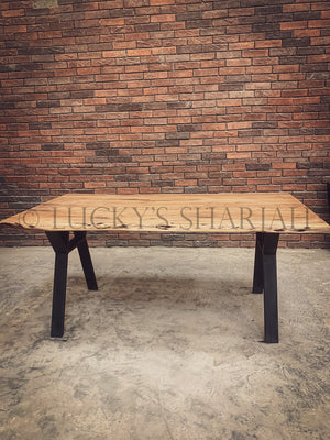 Live Edge Dining Table Y Legs | Lucky Furniture & Handicrafts.