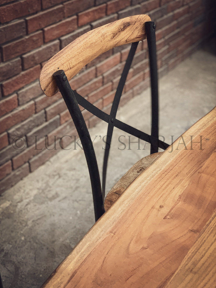 Live Edge Dining Table X Legs | Lucky Furniture & Handicrafts.