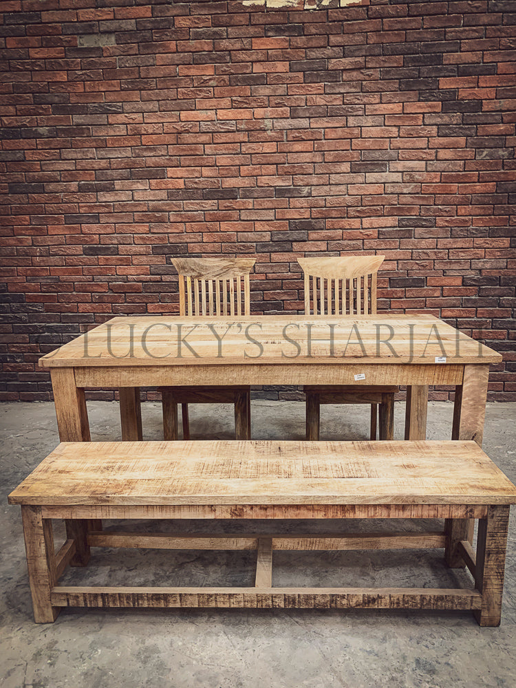 Mango Wooden dining table with square legs | Lucky Furniture & Handicrafts.