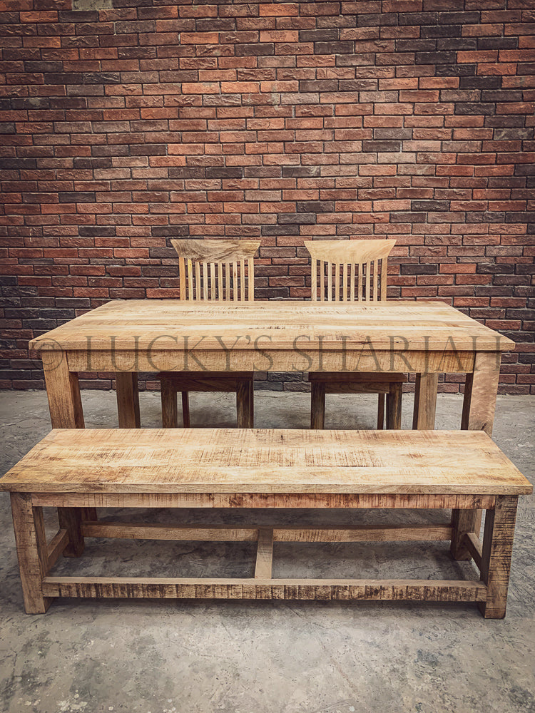 Mango Wooden dining table with square legs | Lucky Furniture & Handicrafts.