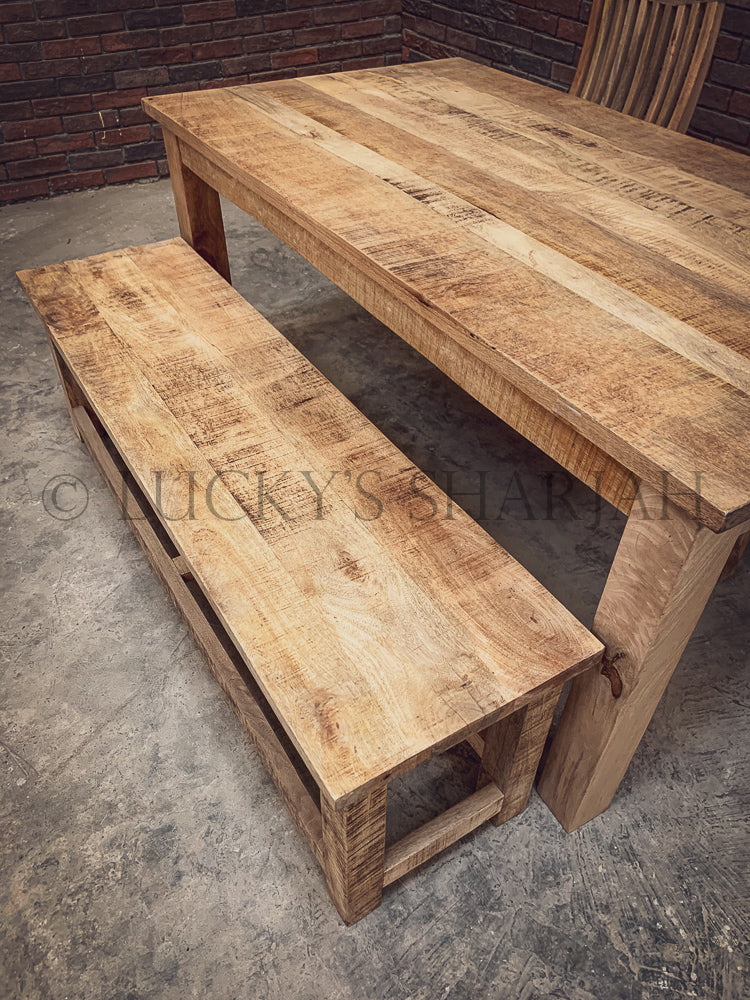 Mango Wooden dining table with square legs | Lucky Furniture & Handicrafts.