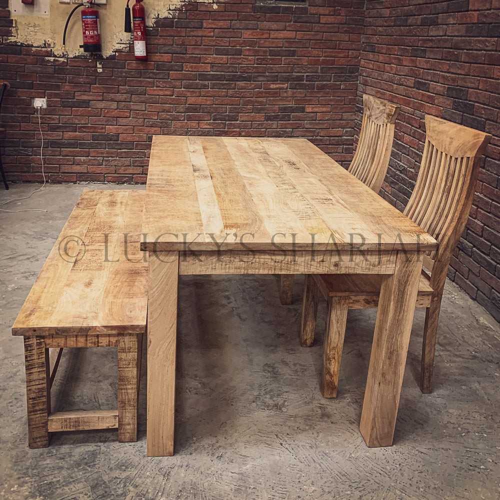 Mango Wooden dining table with square legs | Lucky Furniture & Handicrafts.
