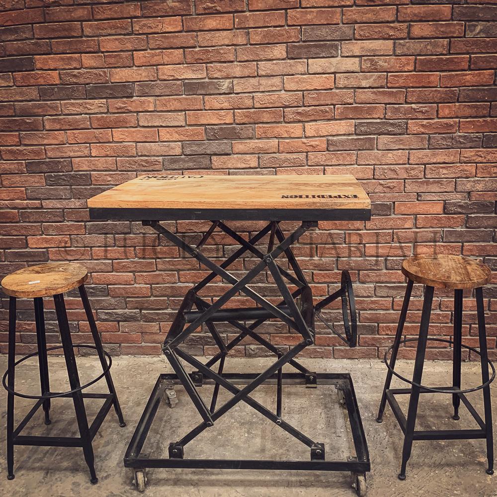 Adjustable industrial table | Lucky Furniture & Handicrafts.
