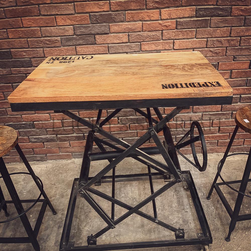 Adjustable industrial table | Lucky Furniture & Handicrafts.