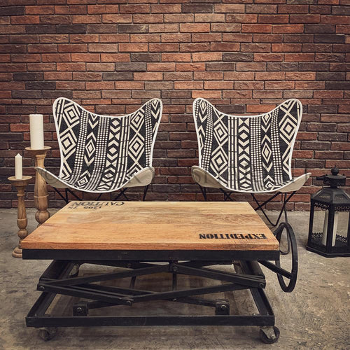 Adjustable industrial table | Lucky Furniture & Handicrafts.