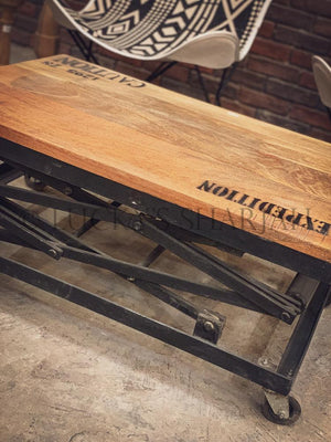 Adjustable industrial table | Lucky Furniture & Handicrafts.