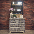 Floral Bone inlay Drawchest | Lucky Furniture & Handicrafts.