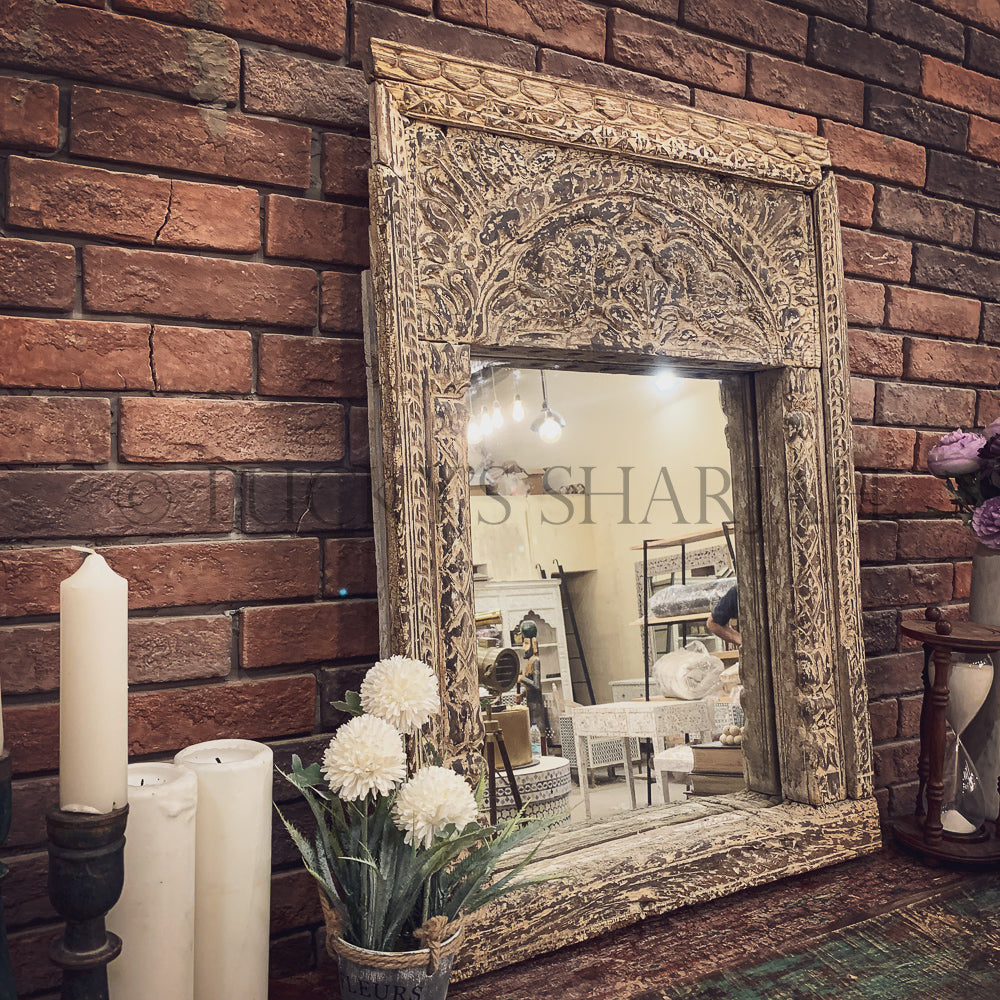 Recycle Design Shutter & Glass sideboard | Lucky Furniture & Handicrafts.