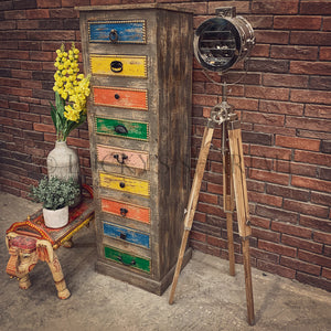Multi Color Tall Drawchest | Lucky Furniture & Handicrafts.