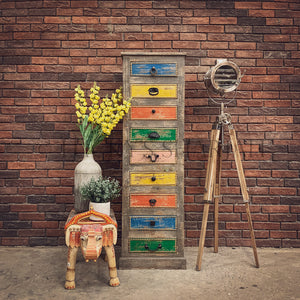 Multi Color Tall Drawchest | Lucky Furniture & Handicrafts.