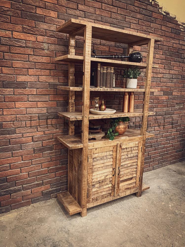 Barn Style Adjustable Bookshelf | Lucky Furniture & Handicrafts.