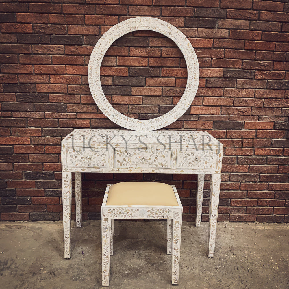 Mother of Pearl Dresser Set | Lucky Furniture & Handicrafts.