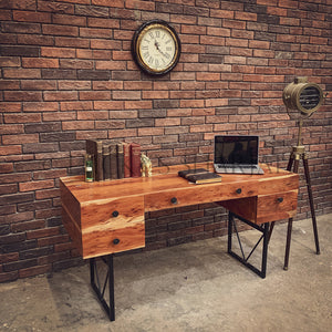 Executive Industrial Acacia wood Desk | Lucky Furniture & Handicrafts.