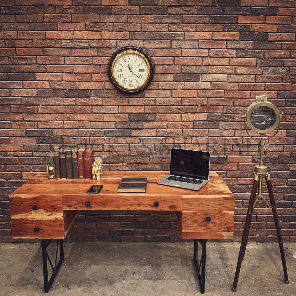 Executive Industrial Acacia wood Desk | Lucky Furniture & Handicrafts.