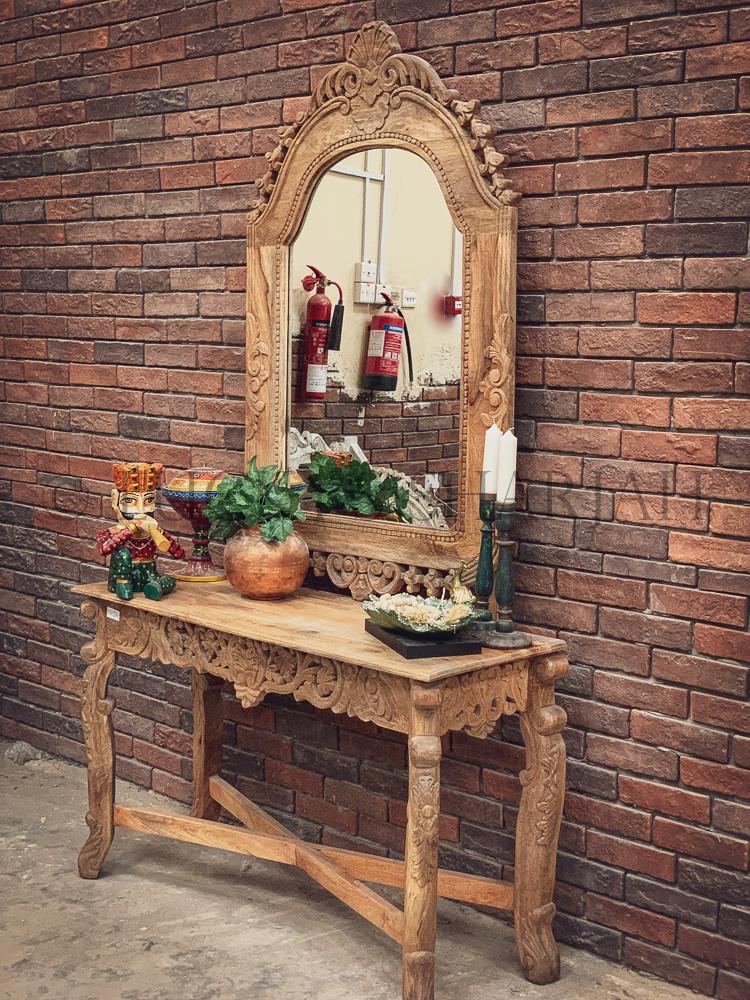 Carved console set | Lucky Furniture & Handicrafts.