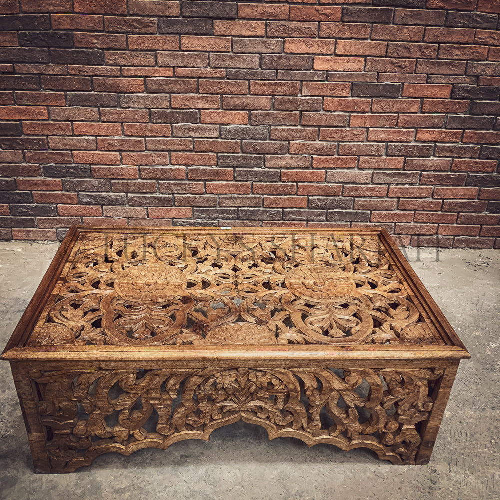 Heavy Carved Coffee table | Lucky Furniture & Handicrafts.