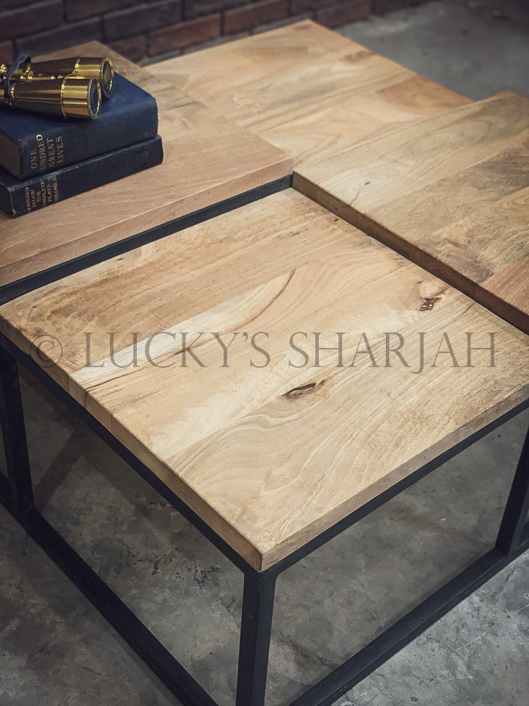 Staggered Mango wood coffee table | Lucky Furniture & Handicrafts.