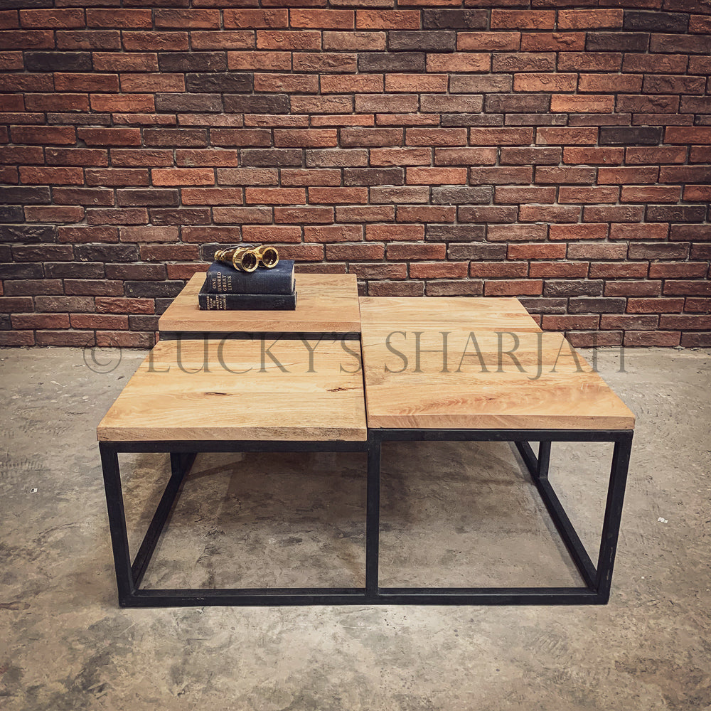 Staggered Mango wood coffee table | Lucky Furniture & Handicrafts.
