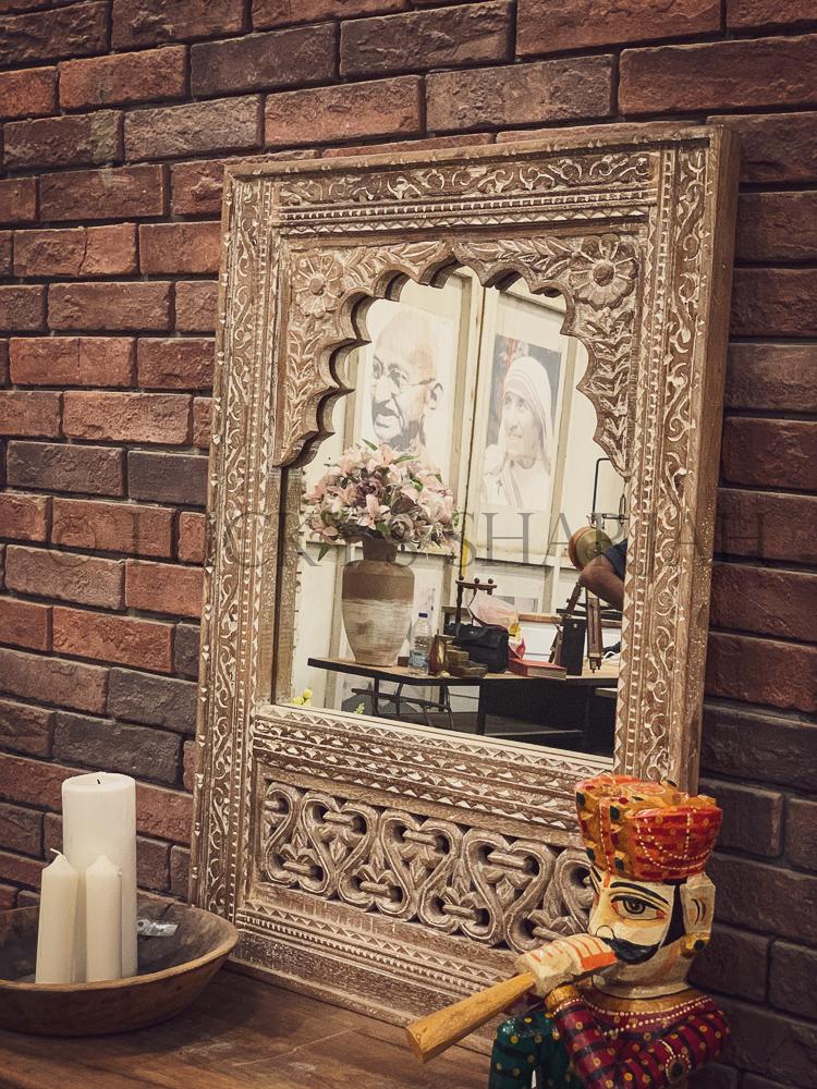 Carved 2 draw sideboard | Lucky Furniture & Handicrafts.